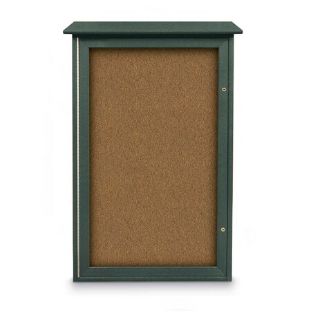 United Visual Products Indoor Enclosed Combo Board, 72"x36", White Frame/Black & Dark Spruce UVCB7236W-BLACK-DRKSPR